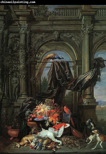 Erasmus Quellinus Still Life in an Architectural Setting