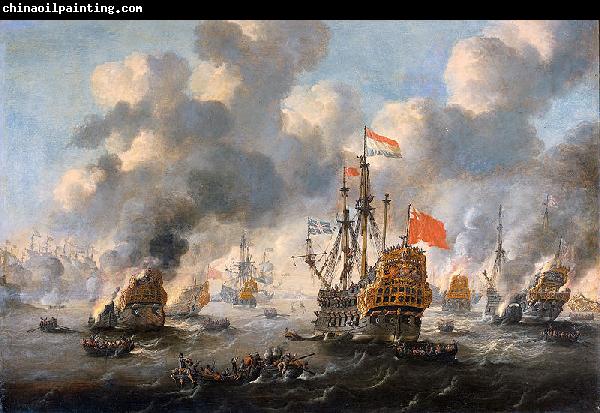 Esaias Van de Velde The burning of the English fleet off Chatham