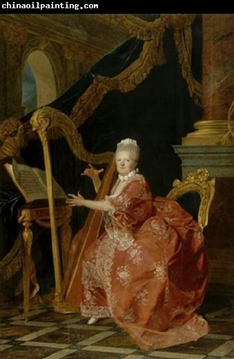 Etienne Aubry Victoire de France playing her harp