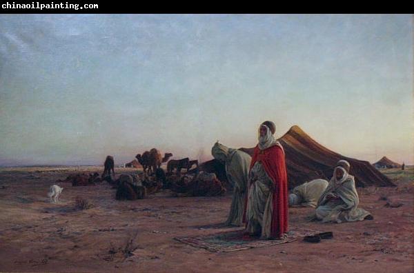 Eugene Alexis Girardet Prayer in the Desert