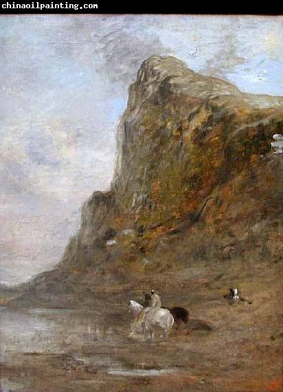 Eugene Fromentin Moroccan Horsemen at the Foot of the Chiffra Cliffs