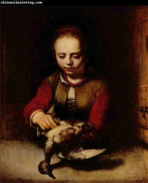 FABRITIUS, Carel Young Girl Plucking a Duck