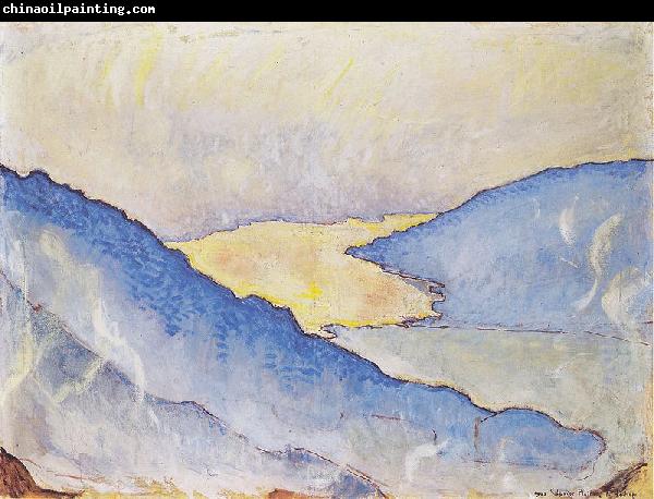 Ferdinand Hodler Abendnebel am Thunersee