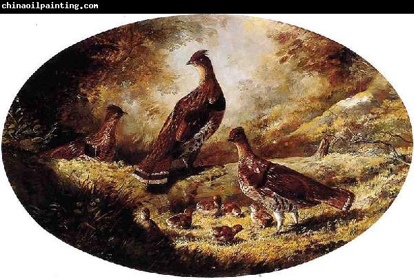 Ferdinand Richardt Grouse Family