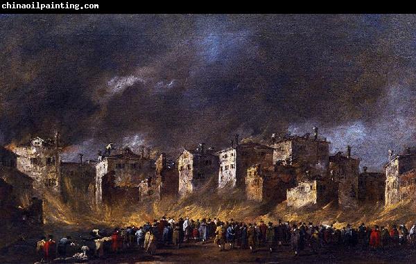 Francesco Guardi Fire in the San Marcuola Oil Depot