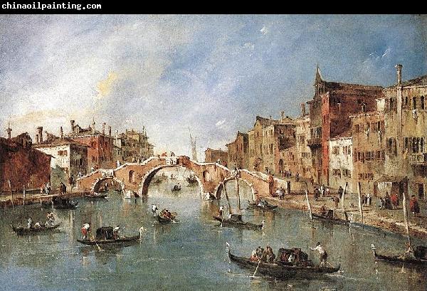 Francesco Guardi Three Arched Bridge at Cannaregio