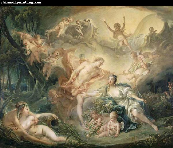 Francois Boucher Apollo Revealing his Divinity before the Shepherdess Isse