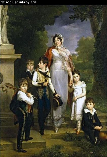 Francois Pascal Simon Gerard Portrait de la marechale Lannes et ses enfants