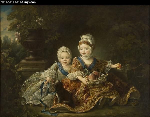 Francois-Hubert Drouais The Duke of Berry and the Count of Provence at the Time of Their Childhood