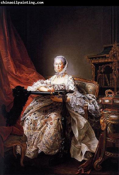 Francois-Hubert Drouais Portrait of Madame de Pompadour at her Tambour Frame