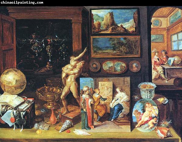 Frans Francken II A Collector's Cabinet.