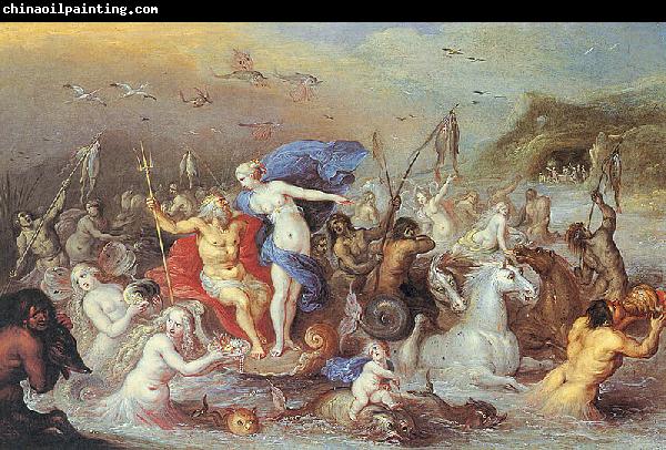 Frans Francken II Der Triumphzug von Neptun und Amphitrite