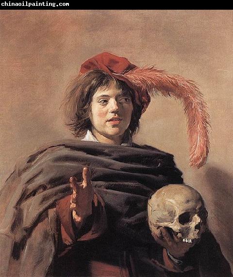 Frans Hals Young Man holding a Skull