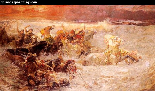 Frederick Arthur Bridgman Pharaohs army engulfed