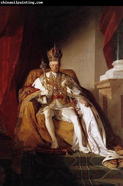 Friedrich von Amerling Emperor Franz I. of Austria wearing the Austrians imperial robes