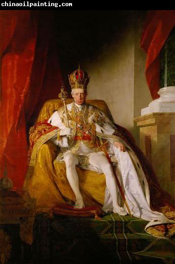 Friedrich von Amerling Emperor Franz I. of Austria wearing the Austrians imperial robes