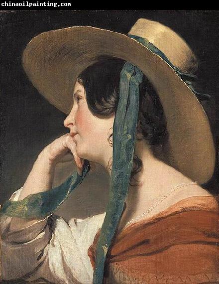 Friedrich von Amerling Maiden with a Straw Hat