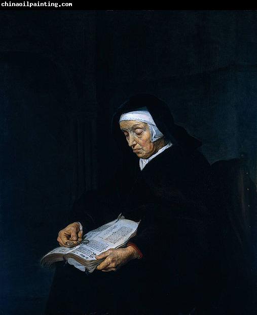 Gabriel Metsu Old Woman Meditating