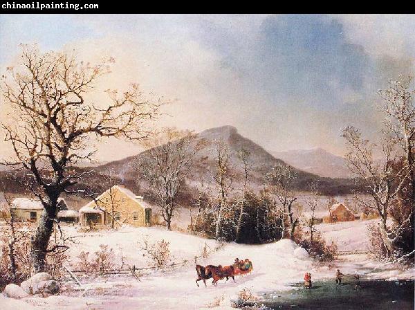 George Henry Durrie Winter in the Country, Distant Hills