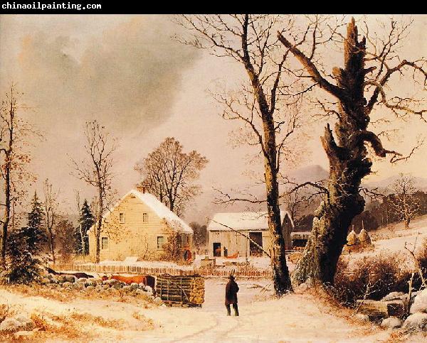 George Henry Durrie Winter Scene in New England