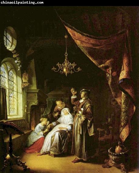 Gerrit Dou The Dropsical Woman.