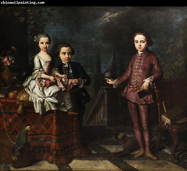 Giuseppe Bonito Portrait of three noble children