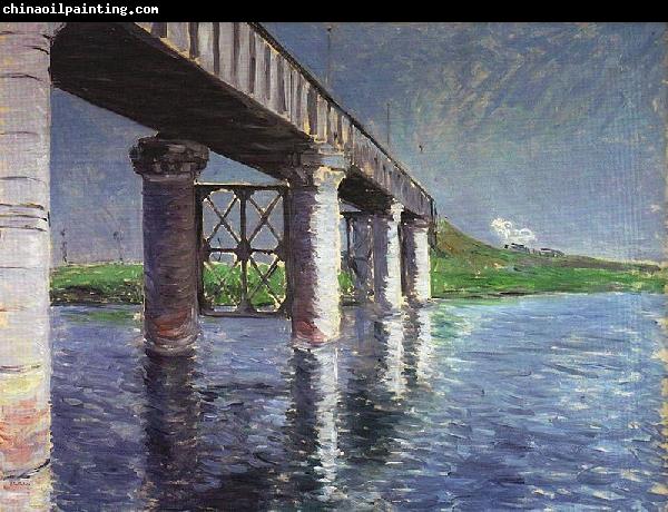 Gustave Caillebotte The Seine and the Railroad Bridge at Argenteuil