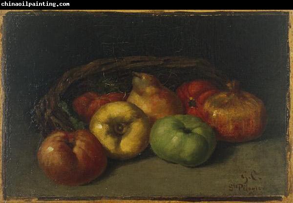 Gustave Courbet Still Life with Apples, Pear, and Pomegranates