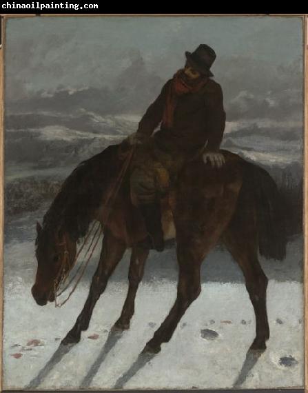 Gustave Courbet Hunter on Horseback