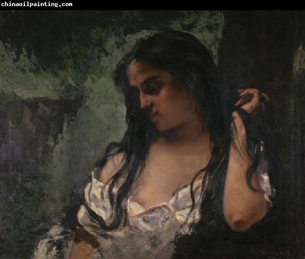 Gustave Courbet Gypsy in Reflection