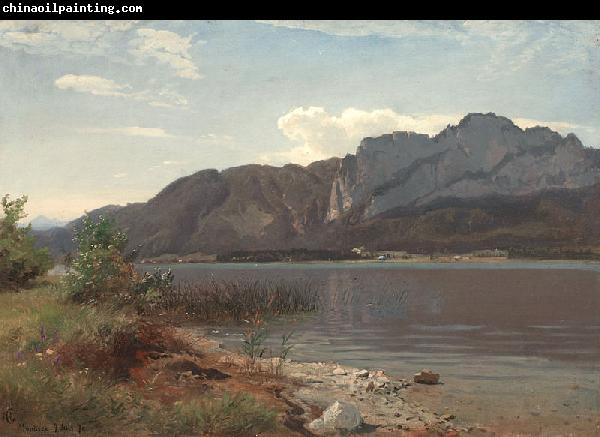 Hans Gude Landskap fra Drachenwand ved Mondsee