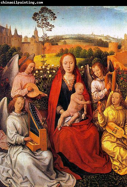 Hans Memling Virgin and Child with Musician Angels