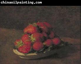 Henri Fantin-Latour Aardbeien in een aardewerk schoteltje