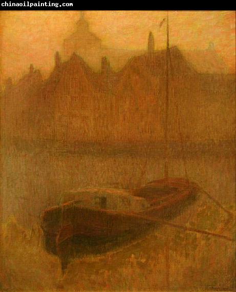 Henri Le Sidaner Boat on the Canal