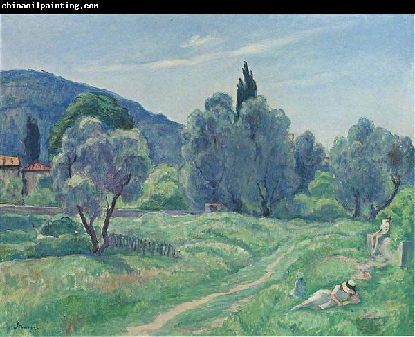 Henri Lebasque Prints Olive Trees in Afternoon at Cannes