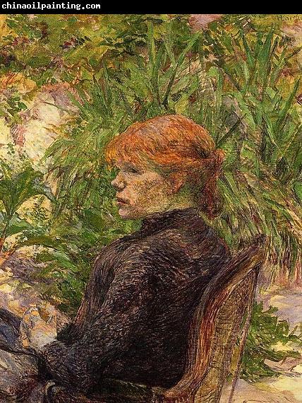 Henri de toulouse-lautrec Red Haired Woman Sitting in Conservatory