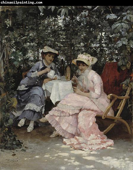 Hugo Birger Sitting under the Arbour