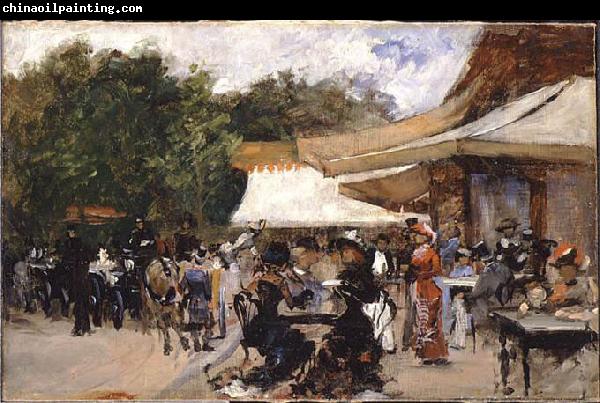 Hugo Birger Outside a Restaurant in the Bois de Boulogne. Study