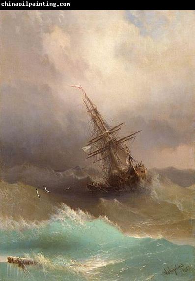 Ivan Aivazovsky Ship in the Stormy Sea