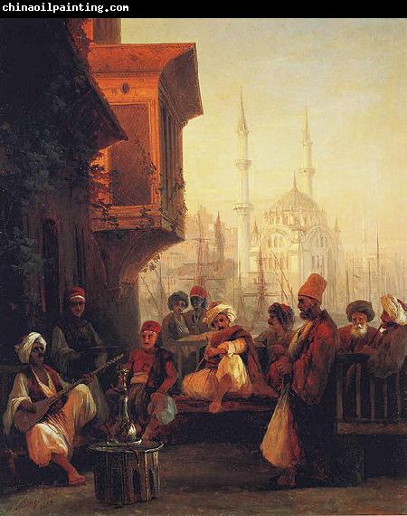 Ivan Aivazovsky Coffee-house by the Ortakoy Mosque in Constantinople