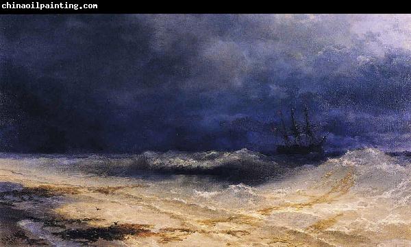 Ivan Aivazovsky Ship in a Stormy Sea off the Coast