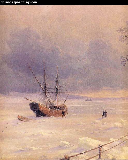 Ivan Aivazovsky Frozen Bosphorus Under Snow