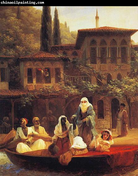 Ivan Aivazovsky Boat Ride by Kumkapi in Constantinople