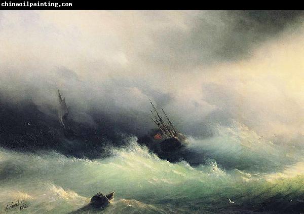 Ivan Aivazovsky Ships in a Storm