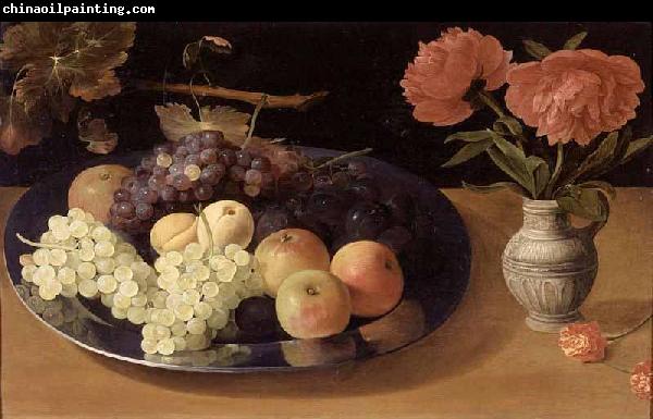 Jacob van Es Still-Life of Grapes, Plums and Apples