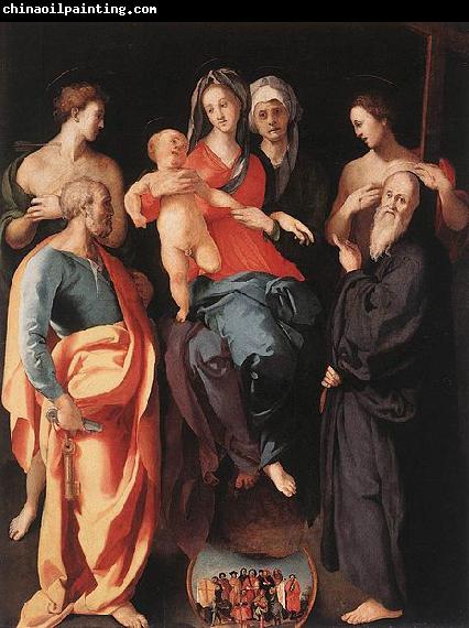 Jacopo Pontormo Madonna and Child with St Anne and Other Saints