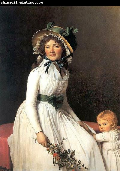 Jacques-Louis David Portrait of Madame Emilie Seriziat and her Son