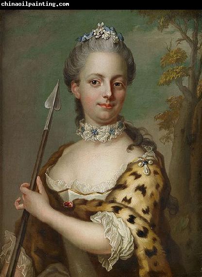 Jakob Bjock Portrait of Charlotte Du Rietz af Hedensberg as Diana