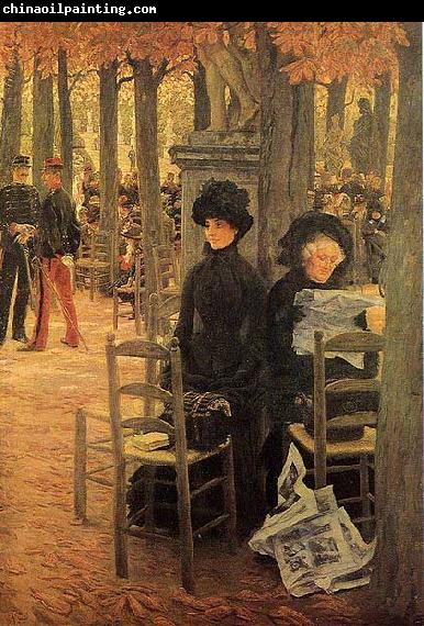 James Tissot Without a Dowry aka Sunday in the Luxembourg Gardens