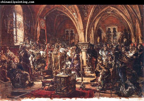 Jan Matejko The First Sejm in leczyca. Recording of laws. A.D. 1182.